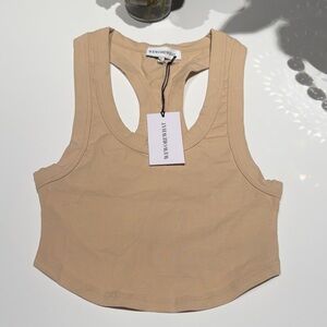 WeWoreWhat Tan Racerback Top